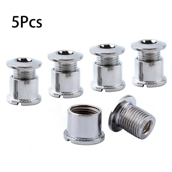 5Pieces Mountain Road Bike Chainring Bolts Plate Screws Single-Double-Triple Bolts Plate Crank Bicycle Crankset Accessories B