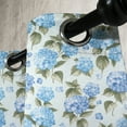 thumbnail image 3 of Ambesonne Bridal Grommet Curtain, Hydrangea Flowers Swirls, 50" x 84", Pale Blue Reseda Green, 3 of 6