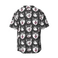 thumbnail image 4 of Goofa HUSKY Face Printed Men's Casual Short-sleeved Shirt,Lightweight Breathable Button-down,Summer Casual men's top,Versatile Fashion shirt-3X-Large, 4 of 7