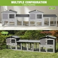 thumbnail image 5 of Chicken Coop Hen House with Run Outdoor Rabbit Cage Indoor Bunny Hutch with Waterproof Roof Poultry Cage, 5 of 7