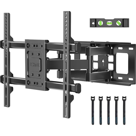 Full Motion TV Wall Mount for 37-85 Inch TVs, Hold up to 132lbs, Heavy Duty Swivel Tilt Mount, Articulating Dual Arm Bracket, Max VESA 600x400mm, Fits 16" Wood Studs