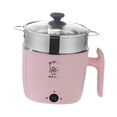 thumbnail image 2 of Mini olla eléctrica para cocinar fideos y de 1,6 l Rosa con vaporizador, 2 of 8