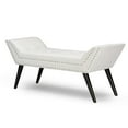 thumbnail image 3 of Baxton Studio Tamblin Modern and Contemporary White Faux Leather Upholstered Large Ottoman Seating Bench, 3 of 5