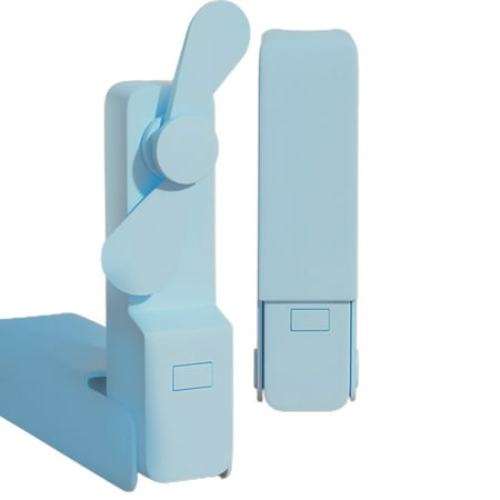 

Handheld Foldable Fan Portable USB Rechargeable Mute Mini Fan for Indoor Outdoor Blue Basic