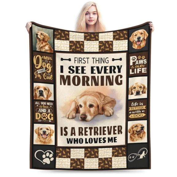 Golden Retriever Dog Print Blanket Best Dog Pet Animal Throw Blankets for Couch Sofa Stuff Decor Gifts 50x40