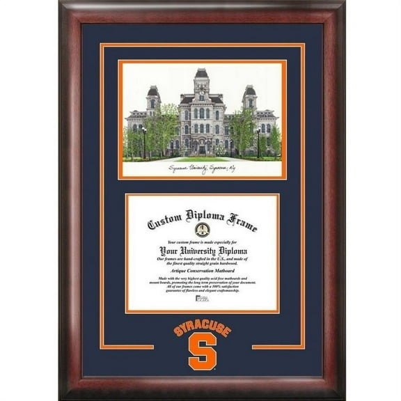 Campus Images NY999SG Syracuse Orange Spirit Graduate Diploma Frame 8 5 x 11