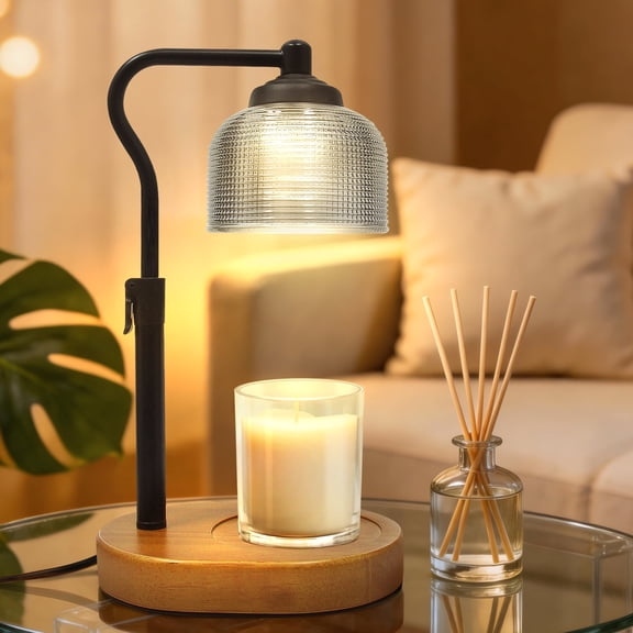 Candle Warmer Lamp with Timer Dimmer Adjustable Height for New Home Bedroom,Mothers Day Gifts,Vintage Home Decor for Scented Jar, Amber
