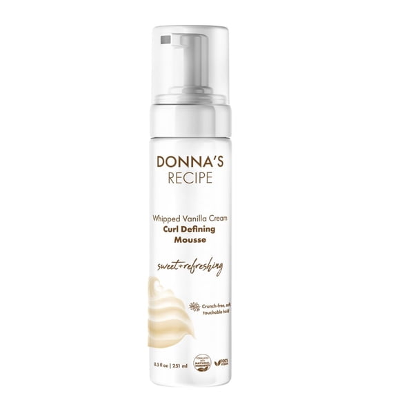 Receta de Donna de Tabitha Brown Curl Defining Mousse Crema de vainilla batida