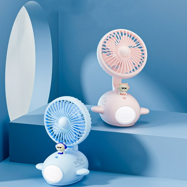 Fiudx Ventilador con Forma de Avión, Diseño de Mascota Adorable, Alimentación Por Usb, Mini Enfriador de Escritorio, Dirección Del Viento de 90°, Humidificación Por Pulverización, Compacto y Silencio