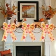 thumbnail image 4 of Gumesh 2 Pcs Handmade Thanksgiving Bow with Pumpkin & Maple Leaves, Autumn Harvest Ribbon Decoration for Wreaths, Table Centerpieces and Gift Wrapping, 12 Inch, 4 of 5