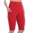 thumbnail image 2 of attraco basics Womens Workout Running Short High Waist Biker Tights Shorts with Pockets, 2 of 3