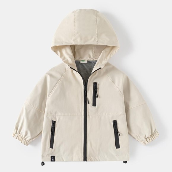 Cowsor Toddler Boys Girls Windbreaker Casual Outerwear Kids Lightweight Zip Hooded Jacket Baby Cute Dust Coat