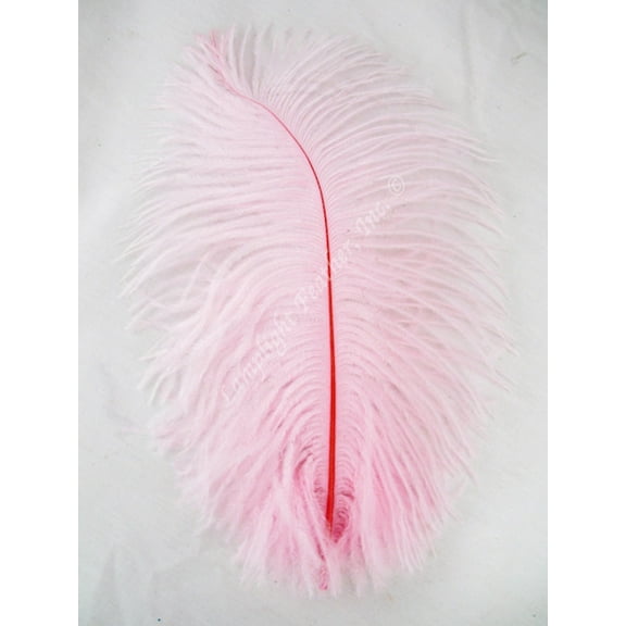Light Pink Mini Ostrich Craft Feathers 5-8 Inch per 25