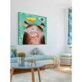 thumbnail image 4 of Marmont Hill - "Pigs Posy Peep" by Janet Nelson Painting Print on Wrapped Canvas, 4 of 5
