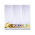 thumbnail image 7 of White Metallic Tinsel Foil Fringe Curtains 3Pack, White Backdrop Curtain 3.28ft x 8 ft Party Streamers Backdrop for Birthday/Wedding/Graduation/Halloween Easter Party, 7 of 7