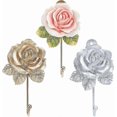 thumbnail image 1 of 3 Resin Flower Wall Hooks (3 Colours), Decorative Robe Hooks, Beautiful Rose Shaped Hooks For Hanging Scarf Bags, Coats, Keys, Towels, Handbags, Hats., 1 of 5