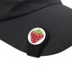 thumbnail image 4 of Marcador de pelota de golf compacto de silicona, patrón de frutas, sombrero, Clip, tapa, abrazadera, suministros de accesorios, fresa negra, 4 of 9