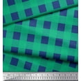 thumbnail image 3 of Soimoi Green Cotton Duck Fabric Check & Dots Print Sewing Fabric Yard 44 Inch Wide, 3 of 3