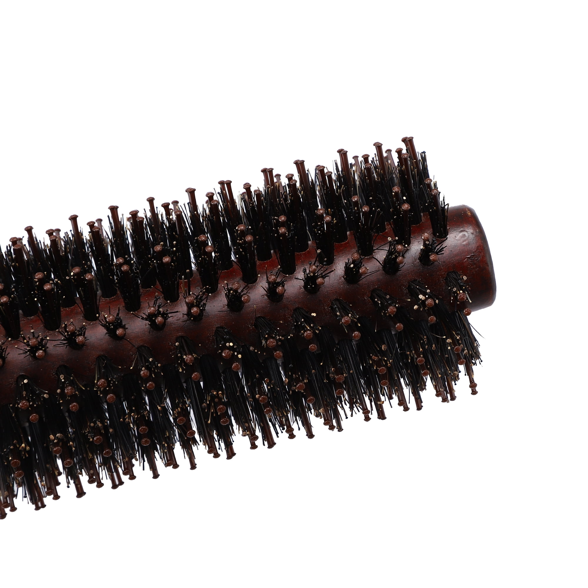 Unique Bargains Straight Hair Brush Round Brush Hairstyle Wavy Styling Comb Brown 1.89"
