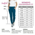 thumbnail image 5 of Heartsoul Break On Through Women Scrubs Pant, Low Rise Jogger, HS030P, L Petite, Caribbean Blue, 5 of 7