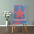 thumbnail image 4 of RYLABLUE Stars Red Stretch Chair Cover Protector Seat Slipcover for Dining Room Hotel Wedding Party Set of 1, 4 of 5