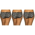 thumbnail image 3 of 3 Pairs Vanity Fair Womens Illumination String Bikini, Malibu Leopard, Style-18108, Size 7/Large, 3 of 3