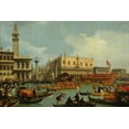 thumbnail image 2 of Canaletto 18x13 White Modern Wood Framed Museum Art Print Titled - The Return of the Bucentaur to the Molo on Ascension Day, 2 of 4