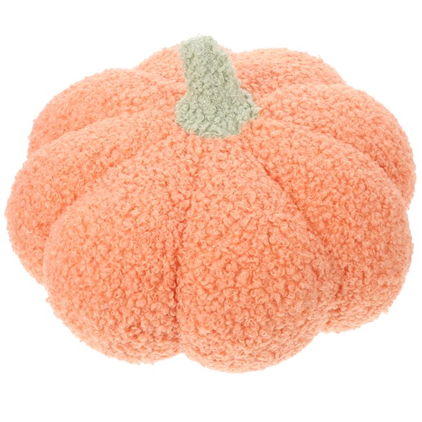 Cojín con forma de calabaza, adorable cojín de calabaza, cojín de peluche de calabaza para la espalda, almohada para el hogar