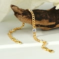 thumbnail image 4 of Cuban Chain 5pcs Cubic zirconia Gold Bracelets For Women 14K Real Gold Plated Sparkle Curb Cable Link Infinity Bracelets Trendy Dainty Gold Bracelet For Women Friends, 4 of 6
