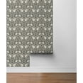 thumbnail image 3 of NextWall Charcoal & Pearl Grey Pimpernel Floral Peel and Stick Wallpaper, 3 of 6