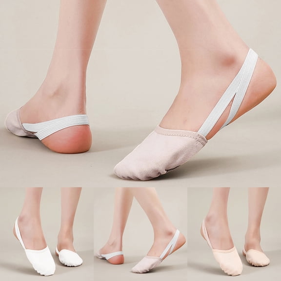 MUXiin Half Soles Dance Shoes Women Men Canvas Lyrical Pirouette Ballet Shoes Turners Dance Shoes for Contemporary