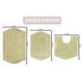 thumbnail image 2 of Home Weavers Waterford Collection 100% Cotton Non-Slip Bathroom Rug Set Machine Washable Bathroom Rug-17"x24", Bath Rug- 21"x34", U Shaped Contour- 20"x20", Green Color 3 Piece Bath Rug set, 2 of 8