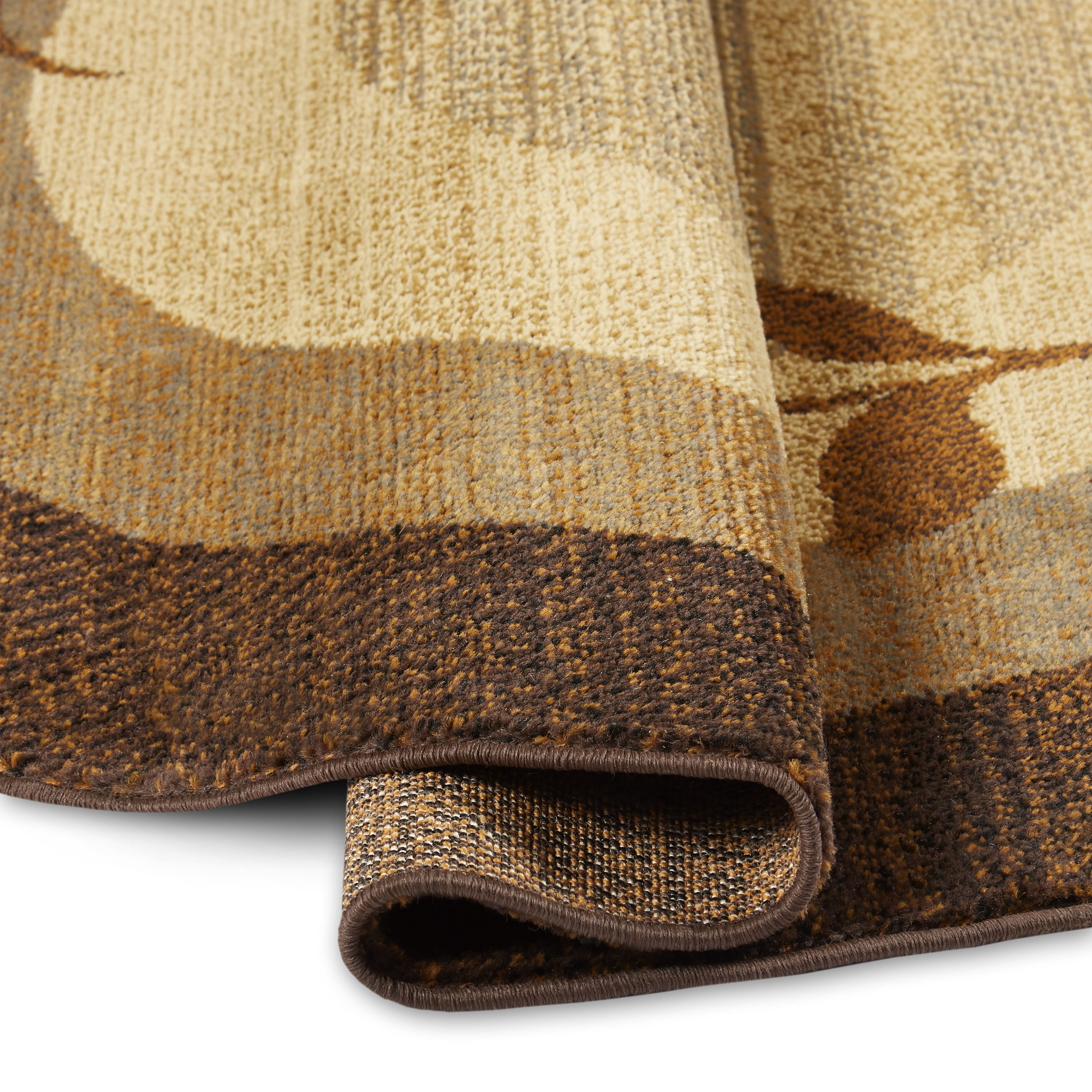 Home Dynamix Royalty Clover Contemporary Geometric Border Area Rug, Brown/Blue, 7'10" Round