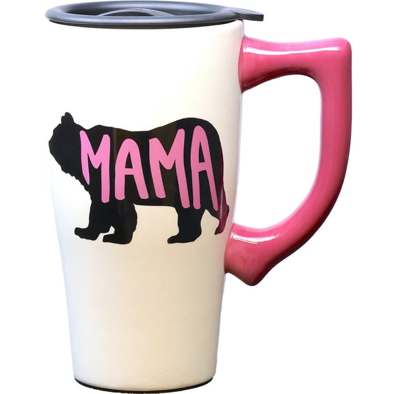 MAMA BEAR 18 OUNCE CERAMIC TRAVEL MUG