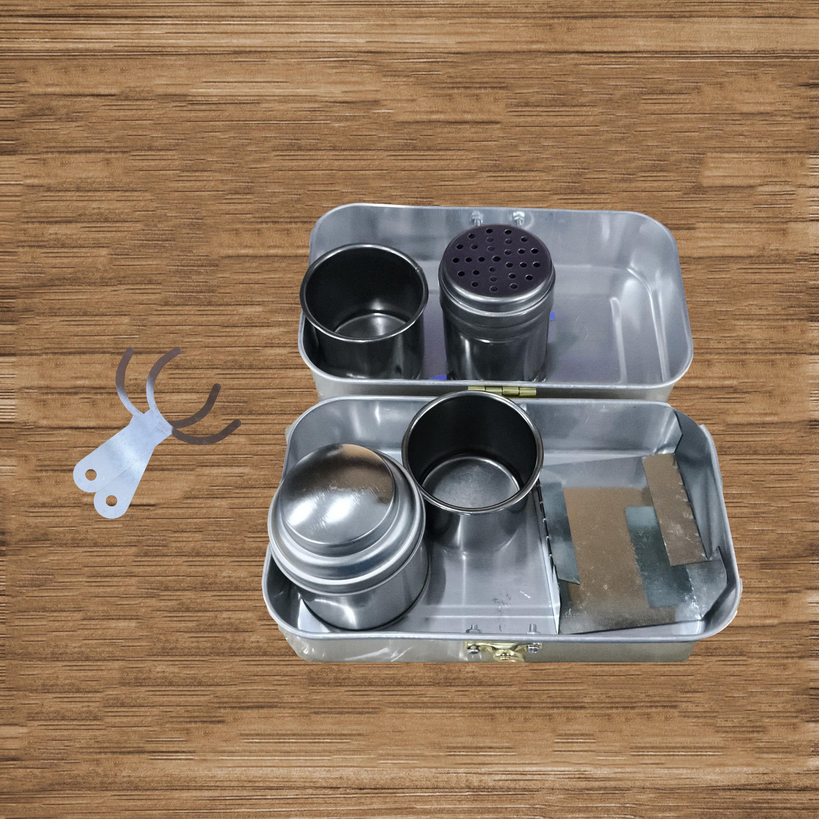Kit Café De Camping Vintage En Acier Inoxydable - Cafetière Portable Avec Tasses - Idéal Randonnée, Voyage, Cadeau Amateur Café