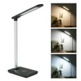 thumbnail image 3 of yeacher Lampe de Bureau USB à DEL avec Recharge Sans Fil, Commande Tactile, 3 Couleurs d'Éclairage, Intensité Réglable, Lampe de Bureau Pliable Protectrice pour les Yeux, Lampe de Lecture pour Bureau et Chambre, 3 of 8