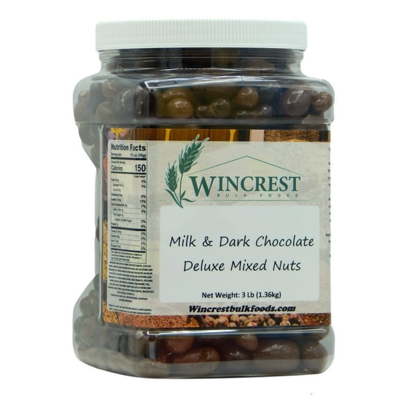 Milk & Dark Chocolate Deluxe Mixed Nuts - 3 Lb Tub