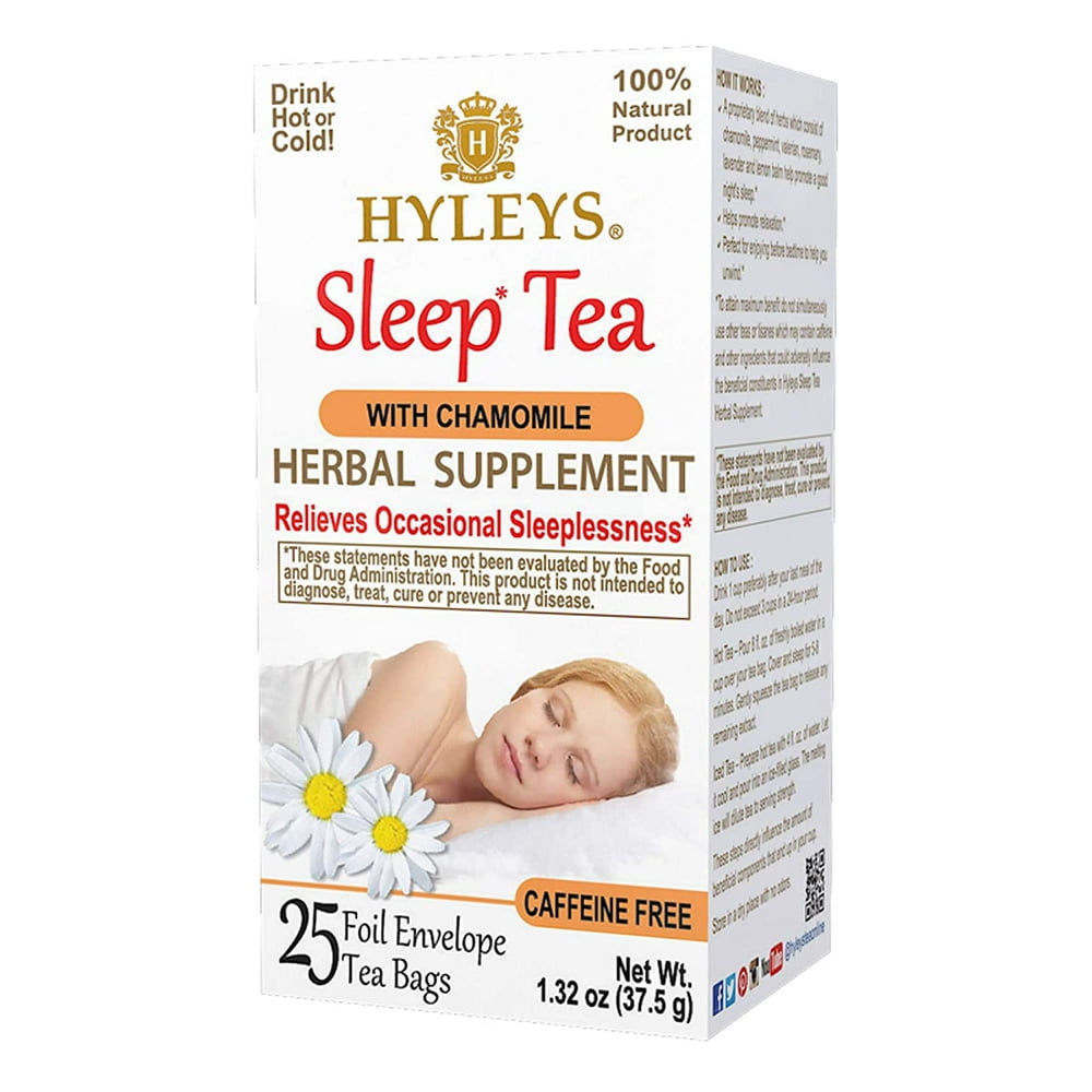 Hyleys Caffeine Free Sleep Chamomile Herbal Tea 25 Tea Bags (GMO Free