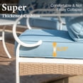 thumbnail image 3 of MF Studio 5-Seater Patio Conversation Set Metal Outdoor Furniture with Fixed Chair Sofa Blue, 3 of 12