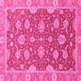 thumbnail image 1 of Ahgly Company Indoor Square Oriental Pink Traditional Area Rugs, 6' Square, 1 of 4
