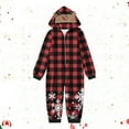 thumbnail image 2 of Meichang Christmas Pajamas Matching Family Hooded Onesie Long Sleeve Front Zipper with Christmas Print Loungewear, 2 of 5