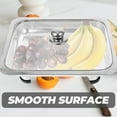 thumbnail image 2 of EIGTHTAIL Plateau Chauffant en Acier Inoxydable Serveurs de Buffet Réchauffe-Plat Ensemble de Buffet avec Couvercle en Verre Ensemble de Réchaud de Buffet Chauffe-Nourriture pour Fêtes Buffets Chauffe-Nourriture, 2 of 6