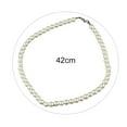 thumbnail image 5 of UDIYO Necklace 8mm Imitation Pearls Elegant Women Metal Lobster Clasp Necklace for Dating, 5 of 7