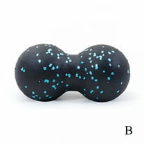 GJX Black Double Lacrosse Peanut Ball for Effective Fitness and Mobility Massage