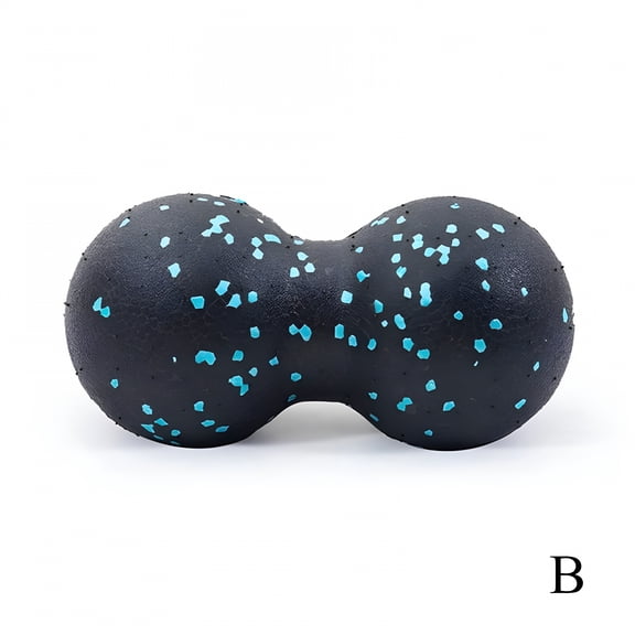 GJX Black Double Lacrosse Peanut Ball for Effective Fitness and Mobility Massage