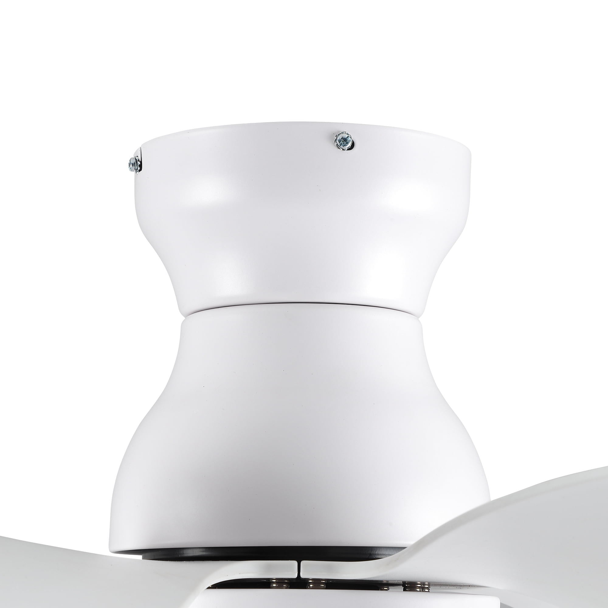 30 inch Flush Mount Ceiling Fan with Light, Modern White DC Motor Remote Control