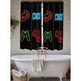 thumbnail image 7 of Living Room Curtains 72 Inches length, Game Controller Window Treatment Curtain Drapes, Modern Art Gaming Handheld Black Light Filtering Drapes for Bedroom Laundry Room, 52"x72", 2 Panels, 7 of 7