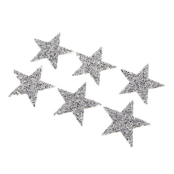 6 Pieces Star Applique Iron-on Transfer Patches Iron-on for Clothes, Bag, Hat, Shoes Decorations