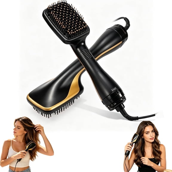 Soapow Hair Dryer Brush, One-Step Hair Dryer and Styler, Hot Air Hair Dryer Brush for All Hair Types, Hair Straightener Brush for Straightening Drying Smooth Hair