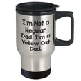 thumbnail image 2 of Amangny Yellow Cat Dad Gifts, Funny Birthday Travel Mug for Men, 'I'm Not A Regular Dad. I'm A Yellow Cat Dad.' Quote, 14oz Stainless Steel Construction, 2 of 4